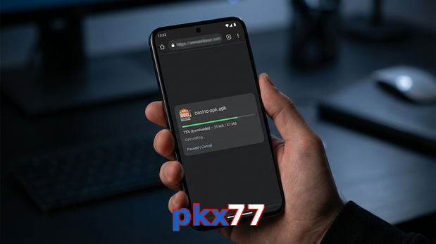 Main screen of Pkx77 apk page for PK players