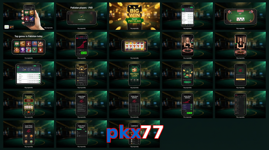 Main screen of Pkx77 bet page for PK players