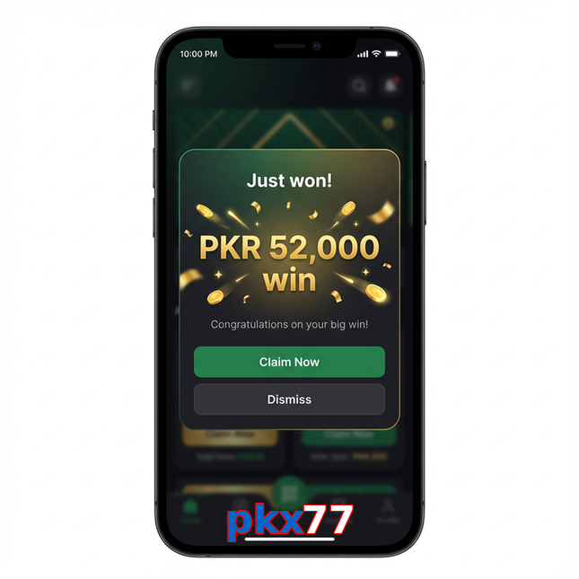 Main screen of Pkx77 win page for PK players